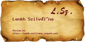 Lenkh Szilvána névjegykártya